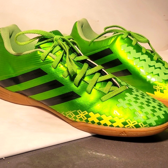 Adidas Predito Mens Indoor Football Trainers Boots - Lime Green - Picture 2 of 8